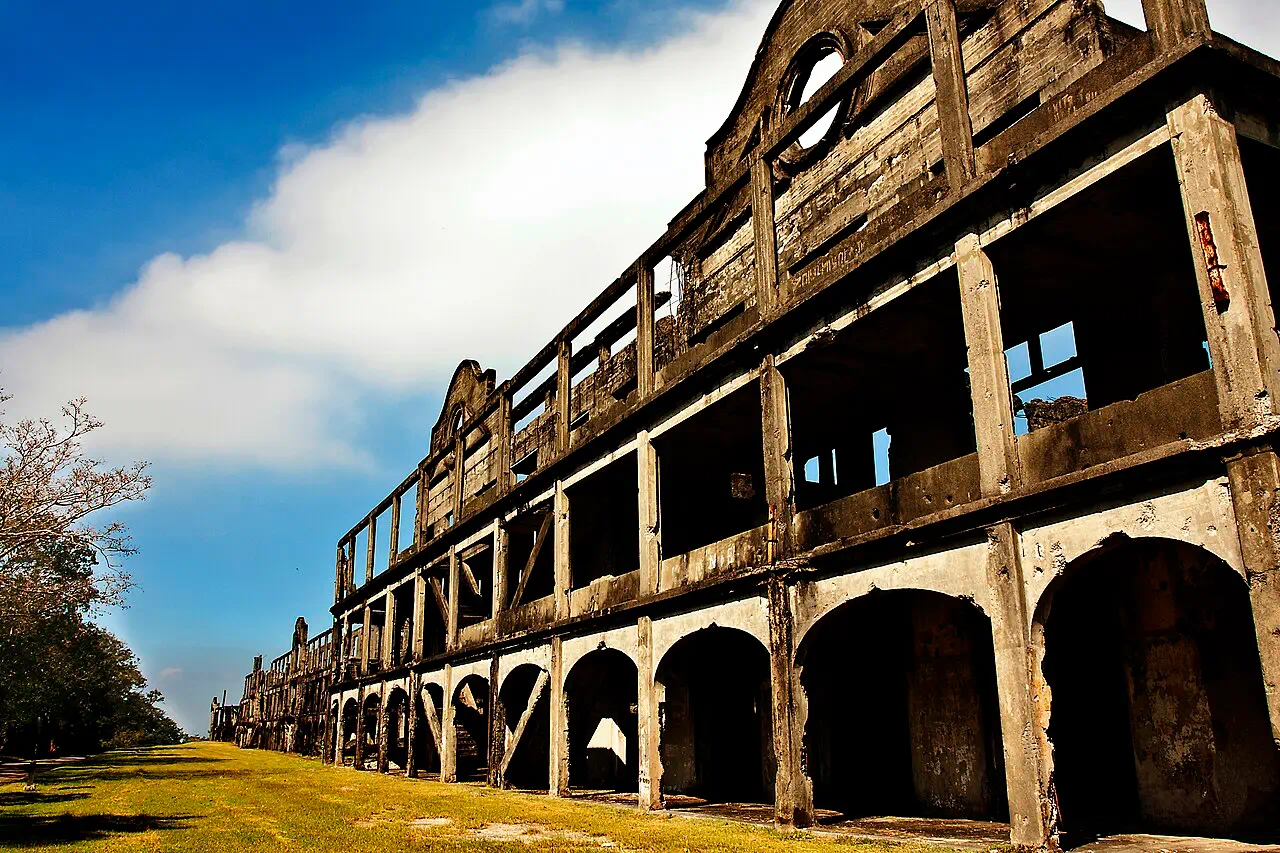 Mile-Long Barracks ruins on Corregidor Island