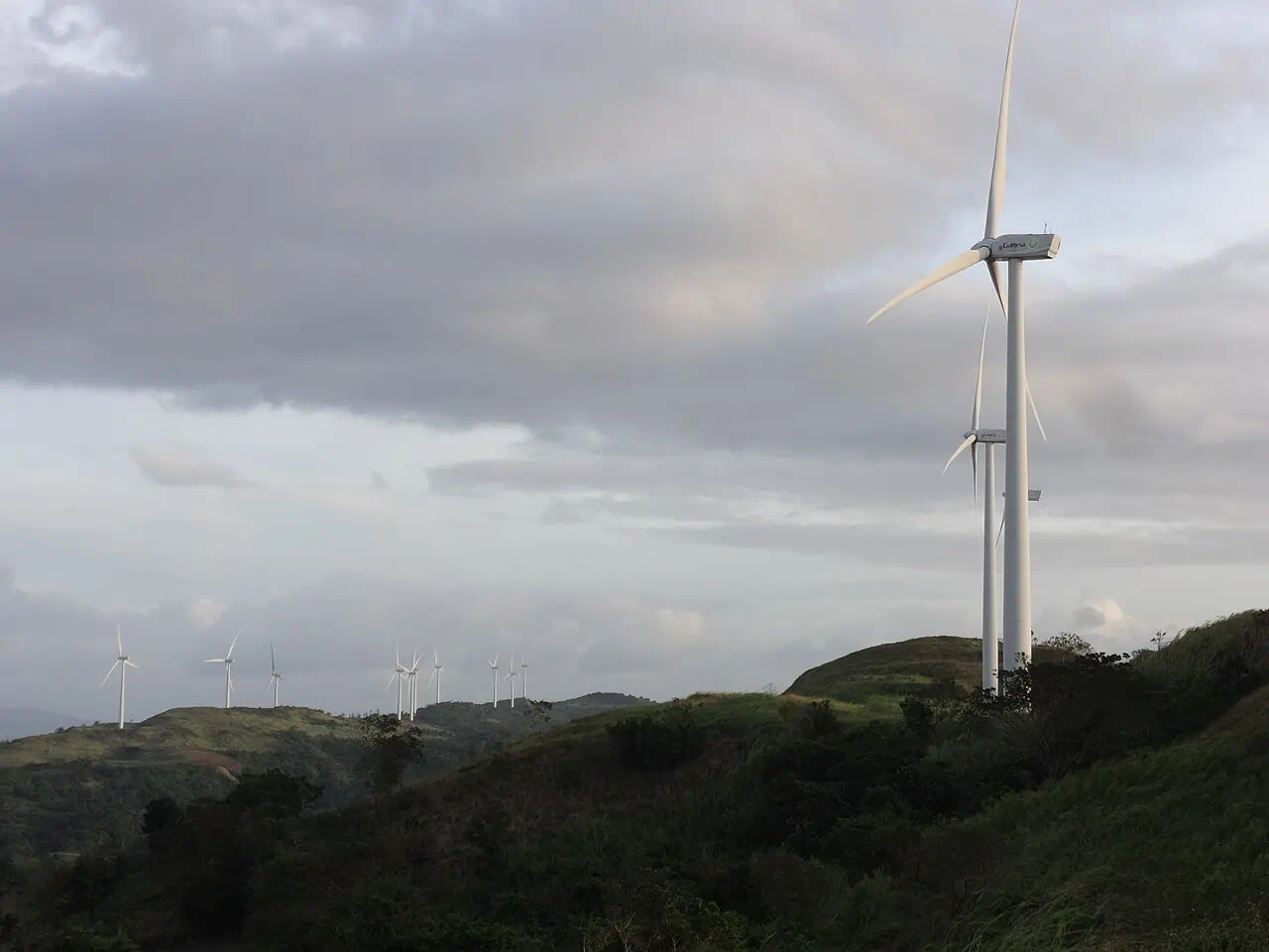 Wind turbines at Pililla Wind Farm in Rizal
