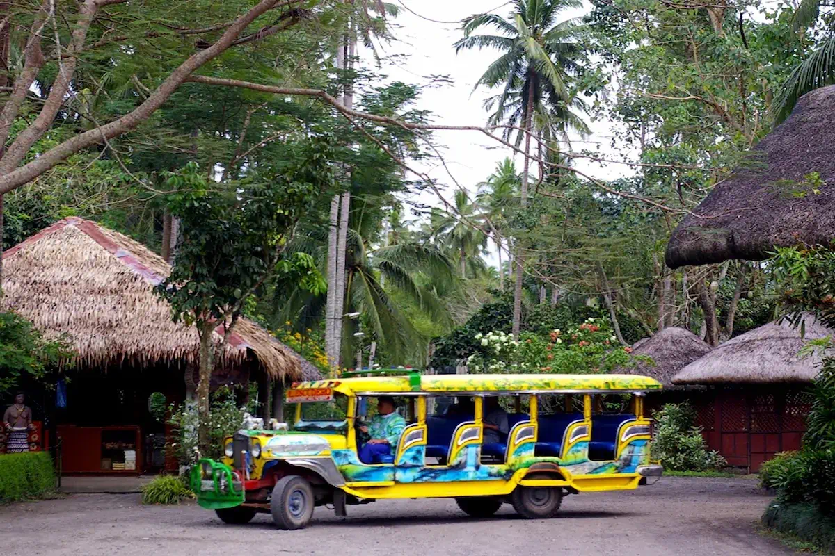 Colorful jeepney at Villa Escudero